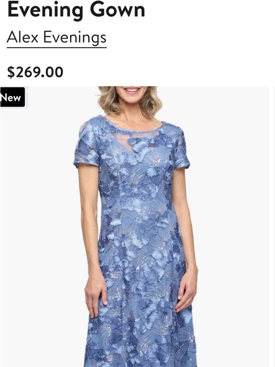 Alex Evenings Dresses & Skirts - Alex Evenings Blue Embroidered Maxi Dress